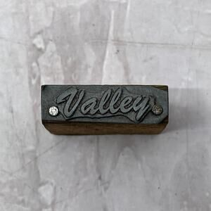 VALLEY Vintage Letterpress Printers Block Plate SF5-S